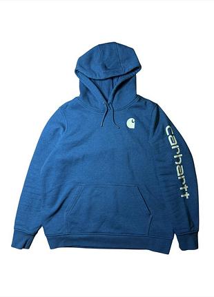 Оригинальный худи carhartt с логотипом на рукаве м-л