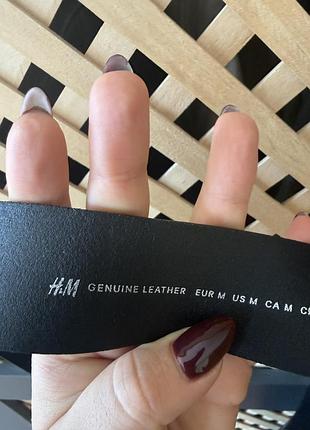 Пояс шкіряний h&m чорний 2