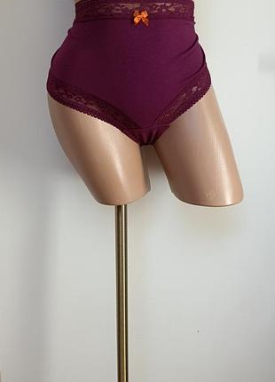 Хлопковые трусы с кружевом marks &amp; spencer.20р.
