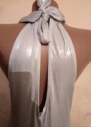 Сріблясте плаття-сарафан5 фото