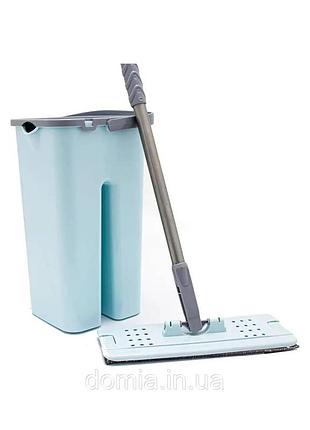 Швабра с ведром 8 л zambak plastik голубая zb-304