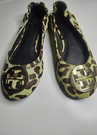 Балетки tory burch, натур. хутро/шкіра, устілка 23.5 см