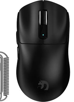Бездротова ігрова миша attack shark x mambasnake m3, 39 грамів, pixart paw3395 pro, 40k dpi, 3 режими, black