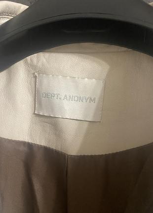 Плащ шкіряний dept. anonym 2