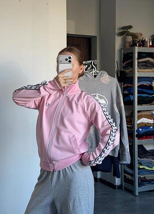 Олимпийка кофта толстовка свитер свитшот реглан худи лампасы жіночий fred perry рожевий