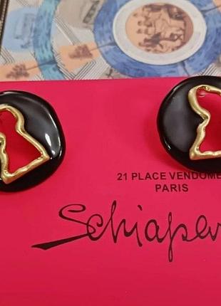 Акцентные серьги с маркировкой скиапарелли замочная скважина, замок
