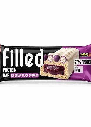 Протеиновый батончик power pro filled protein bar no added sugar, 50 грамм - пломбир-черная смородина