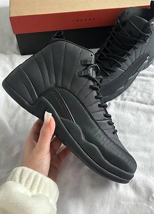Чоловічі кросівки air jordan 12 retro winterized 'triple black'🖤