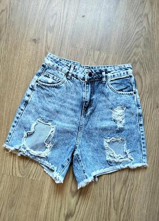 Джинсовые шорты женские boohoo
