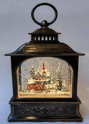 Новорічний нічник вінтажний ліхтар xmas wdl-24072d (21 см)
