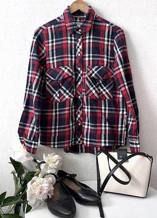 Котонова сорочка в клітинку zara
