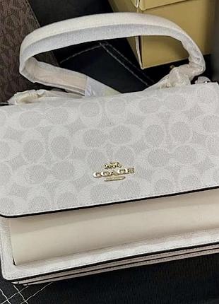 Сумка coach klare crossbody bag in signature canvas 🤍 оригінал