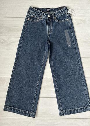 Джинси кюлоти для дівчинки gap high rise wide leg (нові, з бірками) — розміри 8 та 12 років