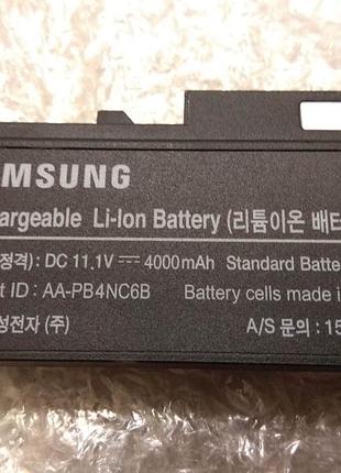 Ноутбук samsung r40 plus акумулятор оригінальний батарея samsung aa-pb4nc6b 11.1v 4000mah самсунг р40+