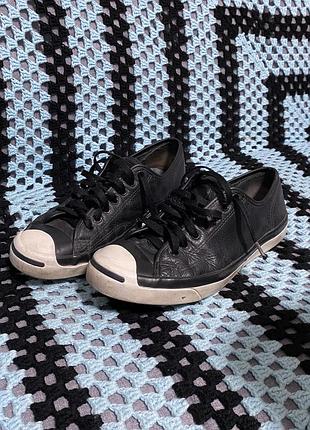 Converse x jack purcell leather black shoes kurt cobain nirvana grunge vintage archive opium viperr 2