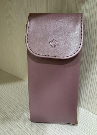 Подвійний  футляр для окулярів з карабіном fintie double eyeglasses, рожевий