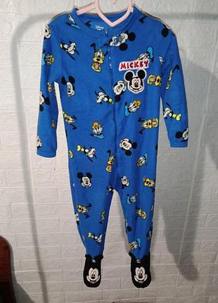 Теплий флісовий чоловічок, сліп піжама disney baby at primark, розмір 98 (24-36 міс)