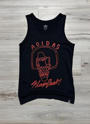 Черная спортивная майка адидас adidas originals slam junk, s, оригинал