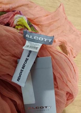 Alcott шарф коралл цветы деми 3
