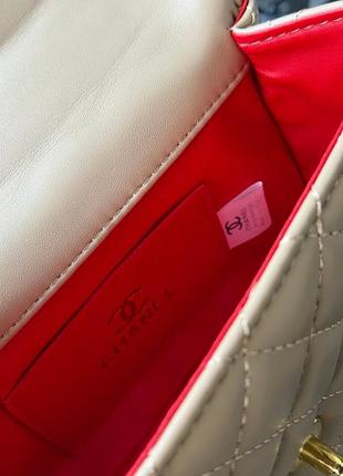 Сумка letter logo top handle flap wallet on chain 5