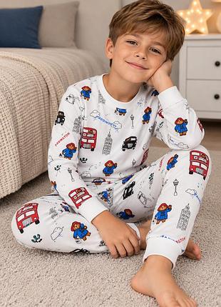 Піжама m&s paddington bear для хлопчика 6–7 років (122 см) бавовна