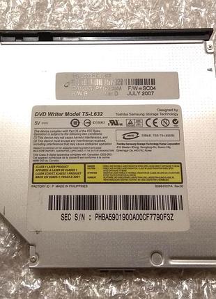 Ноутбук samsung r40 plus dvd-rw привод дисковод toshiba samsung ts-l632 ide pata 12.7mm dvd writer самсунг р40+
