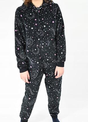 Теплый флисовый комбинезон-пижама кигуруми marks &amp; spencer на 8-9 лет (рост 134)