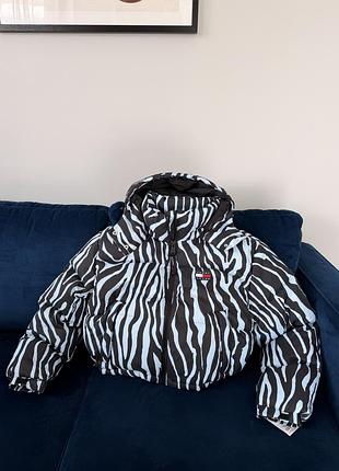 Жіночий пуховик tommy jeans зебра