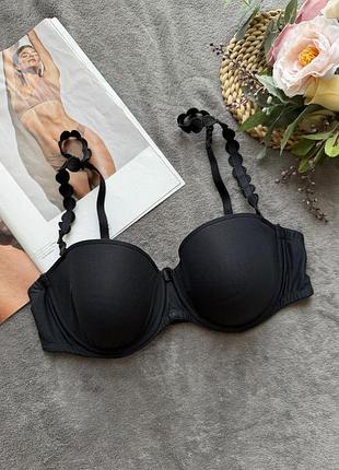 Marie jo tom strapless bra чорний бюстгальтер бандо бре трансформери