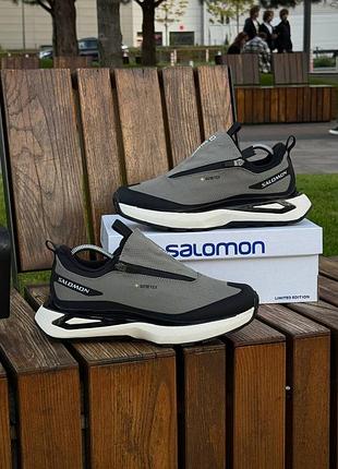 Кросівки чоловічі salomon odyssey gore-tex термостійкі сірі