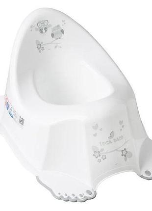 Горщик музичний po-047-103 "сова" з протиковзною гумою, білий tega