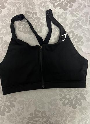 Спортивний топ жіночий gymshark з чашечками, чорний