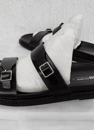 Брендовие кожанние шлепки pull & bear р.41 2