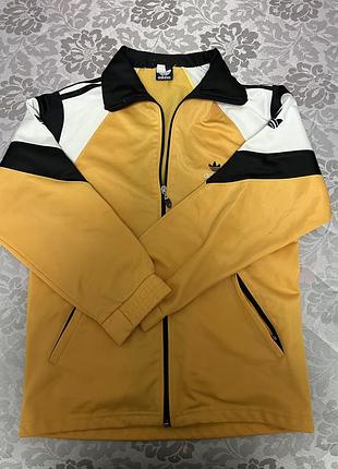 Олімпійка чоловіча adidas жовта з чорними та білими вставками
