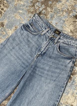 Вінтажні широкі джинси lee wide leg / straight з високою посадкою (w28 / l32-l34)