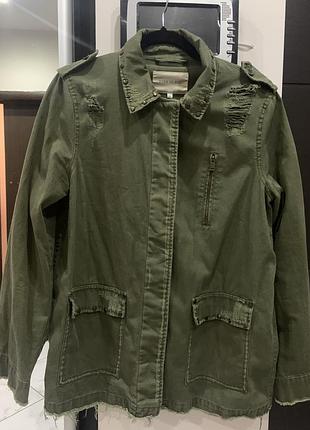 Джинсова куртка джинсова хакі river island