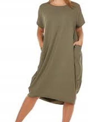 Вискозное трикотажное платье от new collection/ xl/