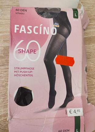 Утягивающие моделирующие колготки fascino shape 60 den с push-up эффектом, размер l (46-48)