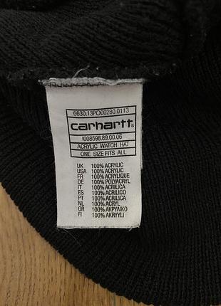 Шапка унісекс carhartt чорна 3