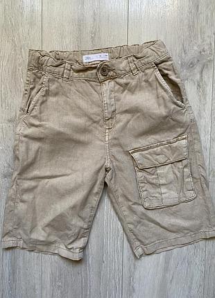 Zara, бежеві шорти, на хлопчика, 10 років, лляні, котонові