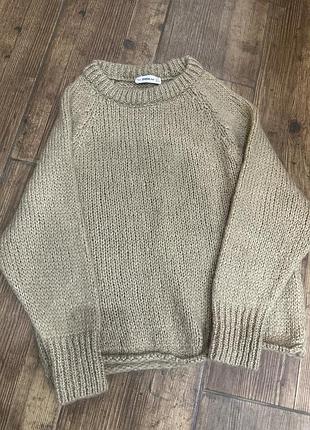 Бежевий светр zara 2