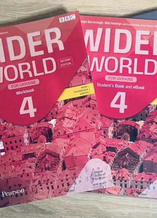 Підручники для школярів wider world 4 student's book and ebook та workbook (комплект), pearson, м'яка обкладинка, англійська