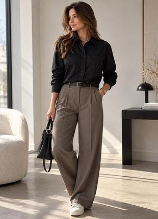 Чорна сорочка h&m жіноча l / eur 44 бавовна