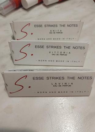 Одним лотом! пробники ароматов от итальянской нишевой марки esse strikes the notes