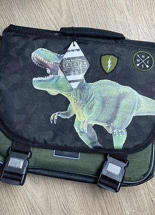 Шкільний рюкзак-саквояж skooter моделі danger ranger із зображенням динозавра (t-rex).