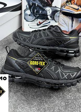Термо кроссовки asics gel-kayano 20 black gore tex,