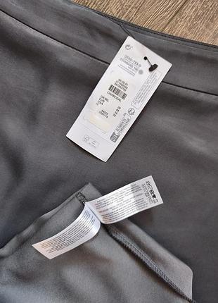 Новая серая сатиновая юбка от primark, батал 6