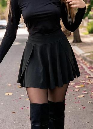 Хорошая женская юбка 🖤 юбка-шорты🖤черная женская юбка 🖤 черная женская юбка🖤мини юбка🖤короткая юбка 🖤 размер м/л