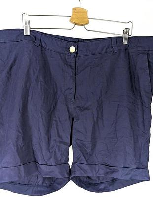 Шорты h&amp;m+ размер eur 52 (xxl / батал) из лиоцелла темно-синие с бирками, как новый