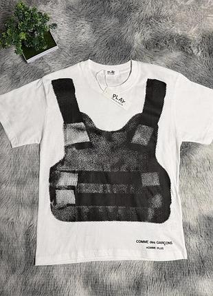 Футболка play comme des garçons / comme des garçons t-shirt / футболка комме де гарсон / чоловіча футболка / стильна футболка